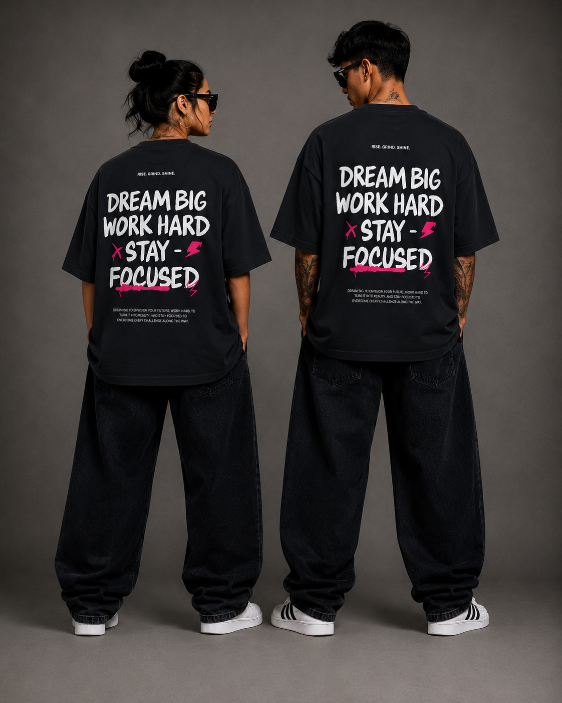 Овърсайз тениска, дизайн на гърба "Dream Big"