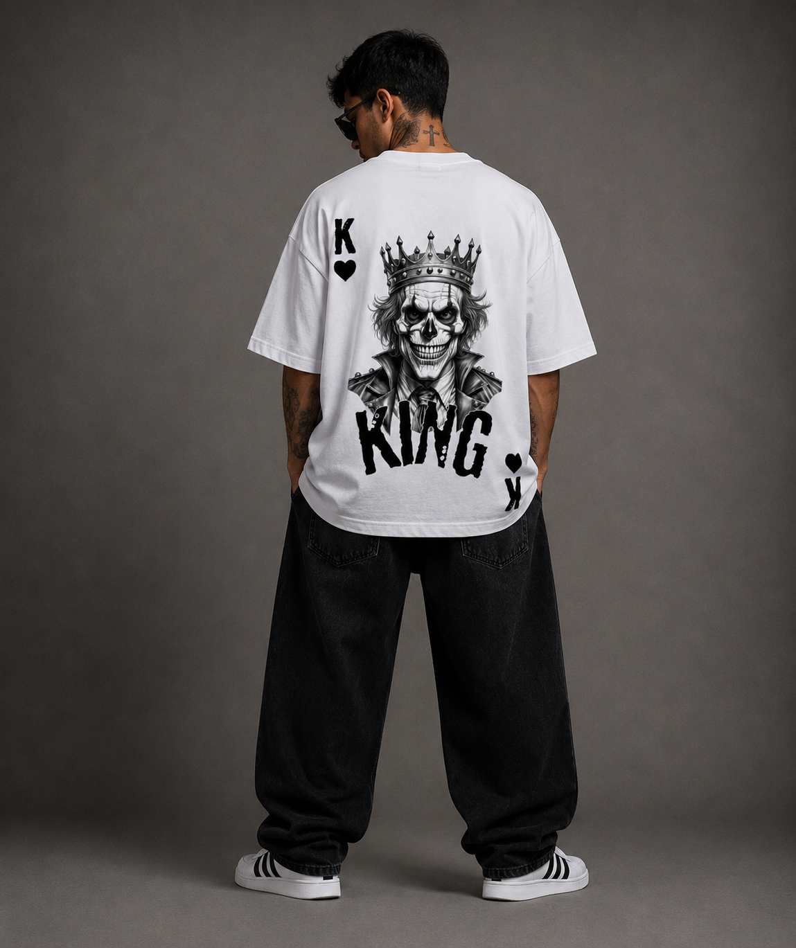 Овърсайз тениска, дизайн на гърба "King"
