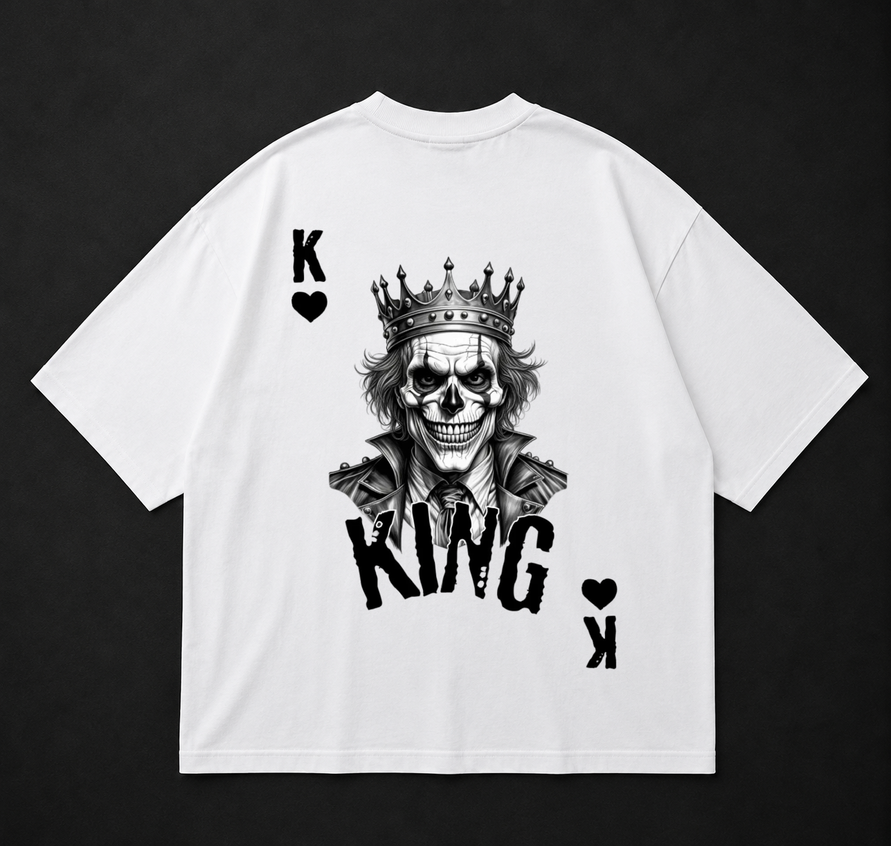 Овърсайз тениска, дизайн на гърба "King"